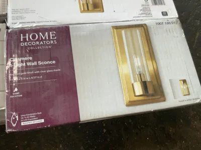 Lot of (11) Home Decorators Collection Kenton 1-Light Wall Sconces, Vintage Bronze Finish with Clear...