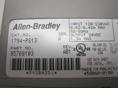 ALLEN BRADLEY 1794-PS13 POWER SUPPLY MODULE 1794PS13
