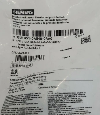 NEW Siemens 3SU1051-0AB40-0AA0