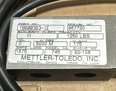 NEW Mettler Toledo TB600363-1E