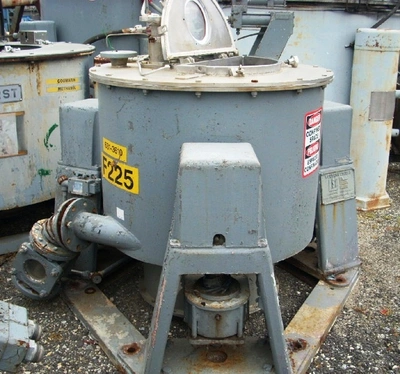 Western States 40 x 24 Quadramatic perforate basket centrifuge, 316SS.
