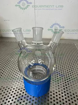 NEW CHEMGLASS CG-1524-08 1000ML HEAVY WALL ROUND BOTTOM FLASK, 3-NECK ANGLED 20°