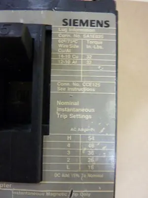 USED SIEMENS ED63A005