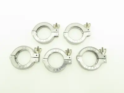 MKS Instruments 100312906 Aluminum Wing Nut Clamp NW 50 ISO-KF Flange Lot of 5