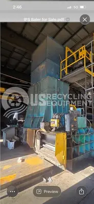 Used 2005 IPS 1388-200 TWO RAM HORIZONTAL WITH INFEED CONVEYOR Balers Colorado US | US Recycling Equipment #1513435