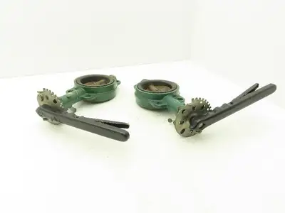 Crane 42 Series Butterfly Hand Operated Valve 4" Wafer Style 200psi Lot of 2