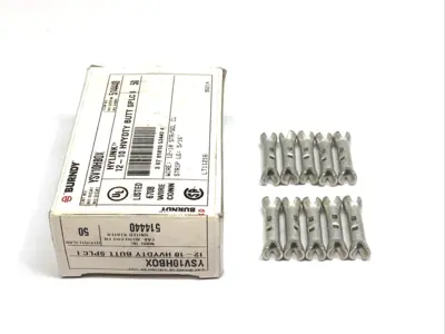 New | in-Stock BURNDY Hylink 12-10 Heavy Duty Electrical Butt Splice BOX OF 10 Electrical Fittings Michigan US | Maverick Industrial Sales #1507957