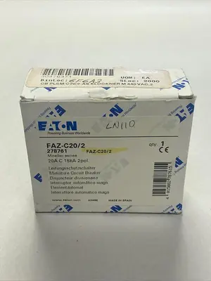 Used EATON FAZ-C20/2 Miscellaneous Equipment (Electrical & Power) | Surplus Asset Holdings #1190978