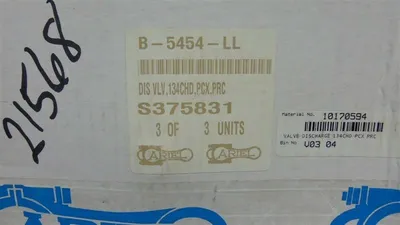 Ariel B-5454-LL Compressor Discharge Valve DIS VLV, 134CHD, PCX, PRC New NIB