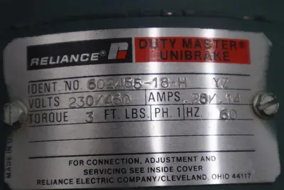 RELIANCE 602455-18-H DUTY MASTER UNIBRAKE STOCK #M-6