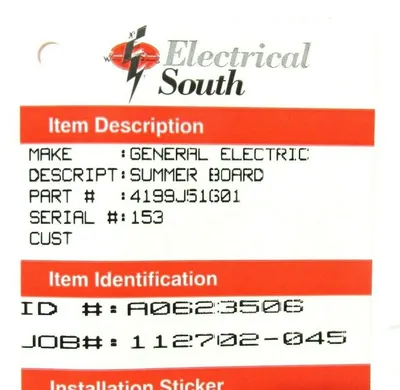 REPAIRED GENERAL ELECTRIC 4199J51-G01 SUMMER BOARD 4199J51G01