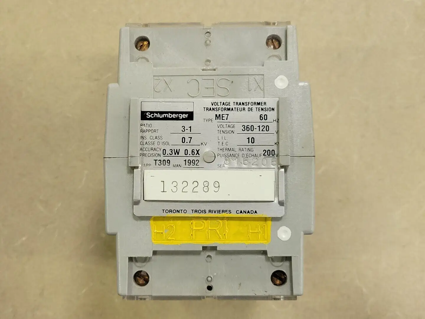 Used SCHLUMBERGER ME7 Transformers British Columbia CA | Lenmark #265123