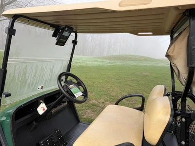 (1) 2019 E-Z-Go EFI golf cart with a Kawasaki gas engine, model 657061G01, includes canopy, fold-dow...