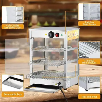 Hot food warmer - 20" x 20" x 24" high - pizza - pastry - hot food items - SEE VIDEO
