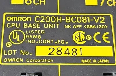 Omron C200H-BC081-V2 CPU Base Unit. Loc3B-33