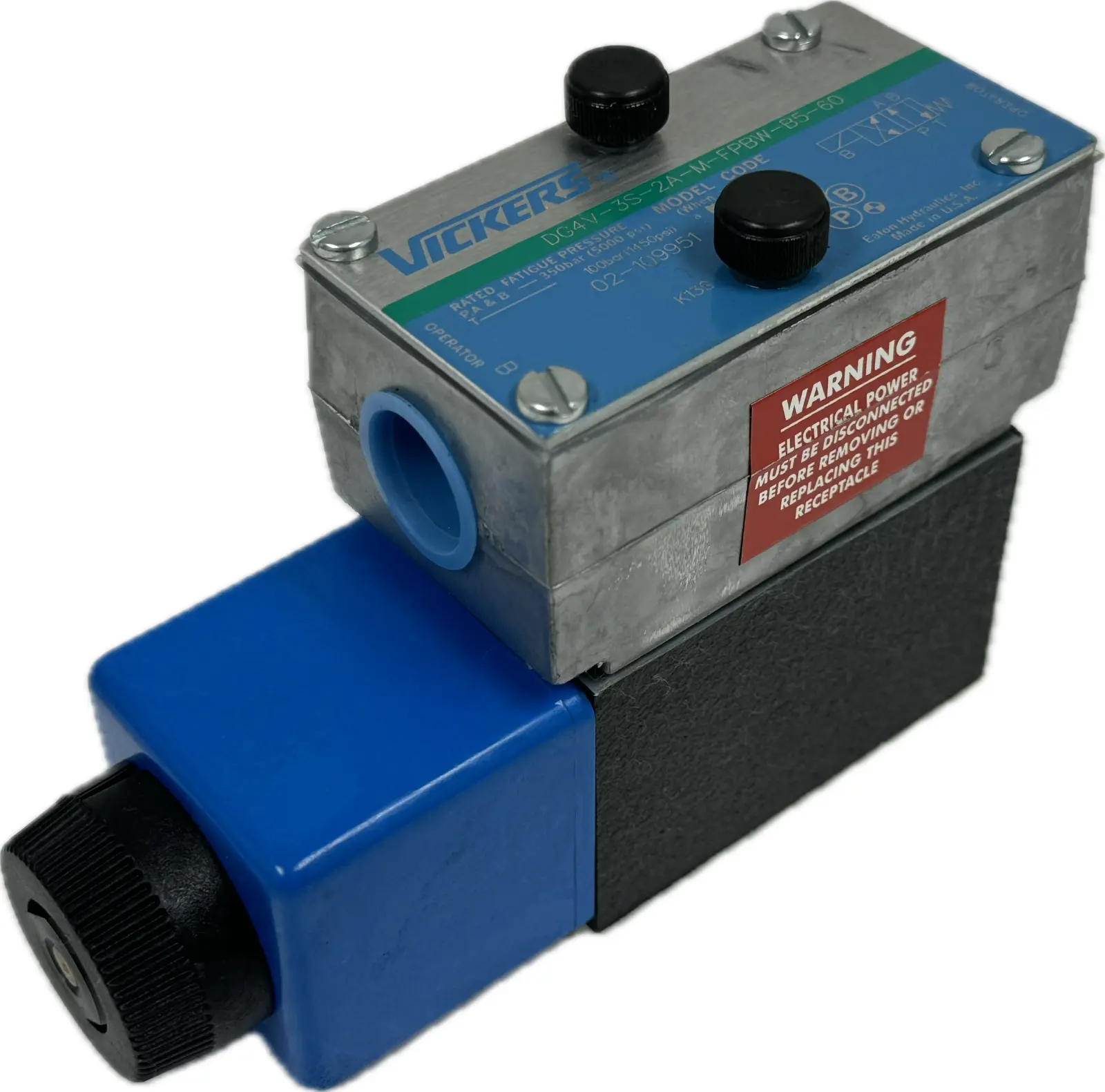 NEW VICKERS DG4V-3S-2A-M-FPBW-B5-60 CONTROL VALVE 02-109951 W/ 02-101731 COIL