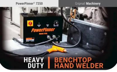 PowerPinner® 7250 – Heavy Duty – Benchtop Duct Lining Hand Welder