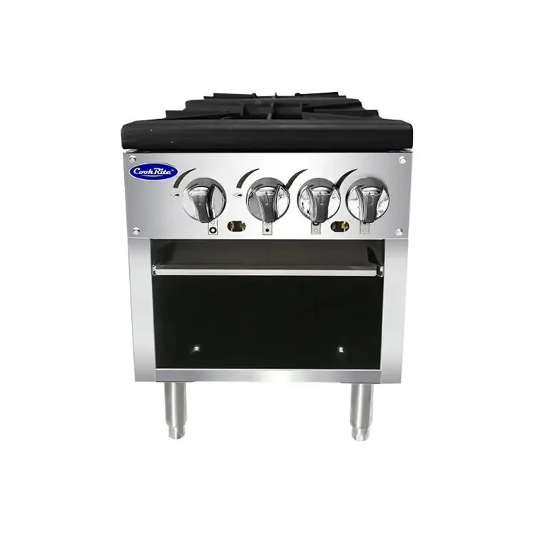 New | in-Stock Atosa New Atosa ATSP-18-2 Double Gas Stock Pot Stove 160,000 BTU Gas Cooking Equipment Illinois US | Falcon Restaurant Supply #1375267