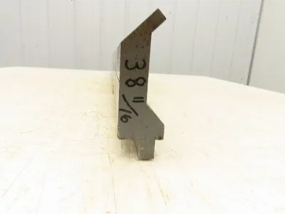 Press Brake Gooseneck Punch Die 35-3/4" L 90° V 1/2" Finger 3-5/8" H Safety Tang