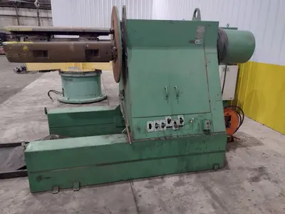 16 STAND X 4" x 36" WIDE R-PANEL ASC ROLLFORMER LINE WITH REEL & CUT OFF, BECK CONTROLS: STOCK #21176