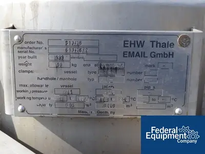 USED EHW Thale 7.5 Gal EHW Thale Kilo Lab Reactor Train