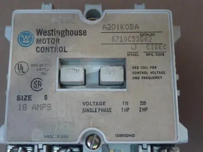USED WESTINGHOUSE A201K0BA
