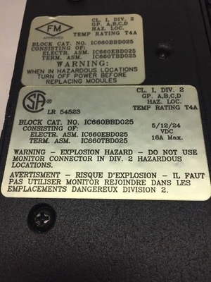 USED GE Fanuc IC660BBD025