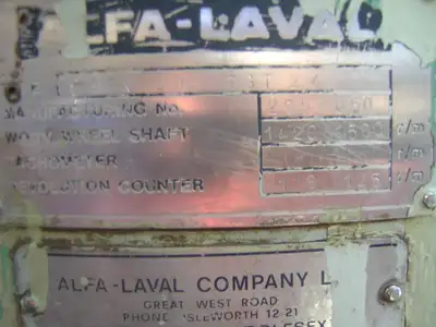 (2) Alfa-Laval MAPX 205 TGT-24 oil purifiers, SS bowl.