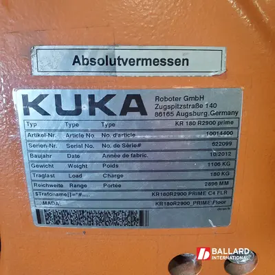 KUKA KR 180 R2900 Robot w/ KRC4 Controller