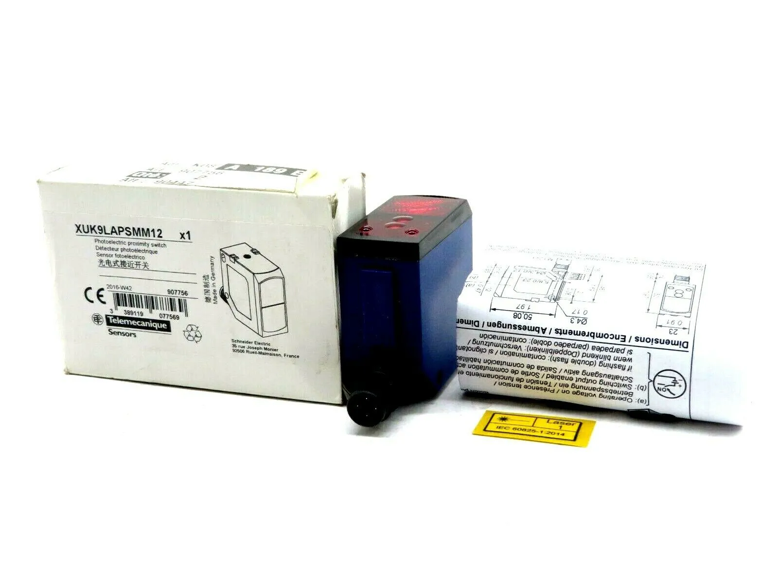 NEW TELEMECANIQUE XUK9LAPSMM12 PHOTOELECTRIC PROXIMITY SWITCH