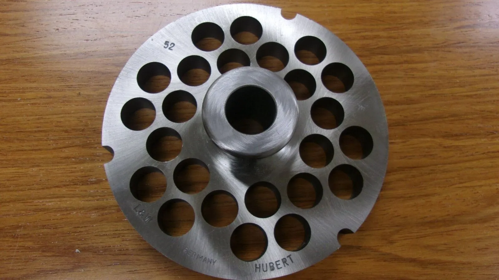 Hubert #52 5/8" Chrome Plated Stainless Steel Grinder Plates
