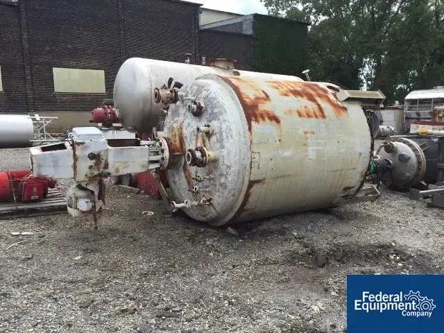 Used 1974 Gunthard 1,600 Gal Gunthard Reactors, 316L S/S, 60/80# Reactors Ohio US | Federal Equipment Company #125117
