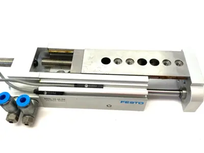 USED FESTO MINI SLIDE 30MM STROKE 543944 W/ DUAL PROXIMITY SWITCHES