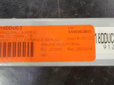 Deep Groove Ball Bearing No. 6218DDUC3