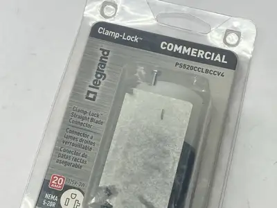PS520CCLBCCV4 | Legrand  Female Connector Clamp Lock Straight Blade 20A 125V 3-Pole - New