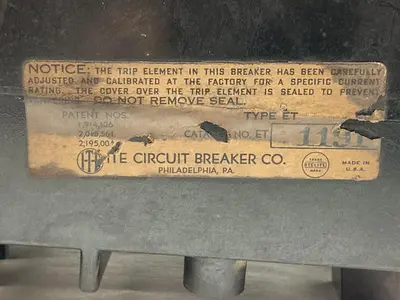 Used ITE ET 1191 Miscellaneous Equipment (Electrical & Power) Ohio US | Surplus Asset Holdings #1238933