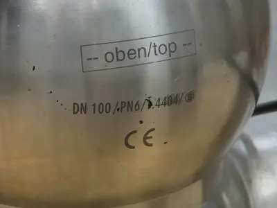 Sudmo DN4"/PN6/1.4404/S SS Sanitary Valve Pneumatic Actuator 4" Outlet Matrix