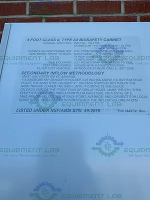 USED LABCONCO 302419101  LOGIC PLUS SERIES BIOSAFETY CABINET 4 FT CLASS II TYPE A2