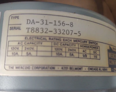 NEW Mercoid DA-31-156-8
