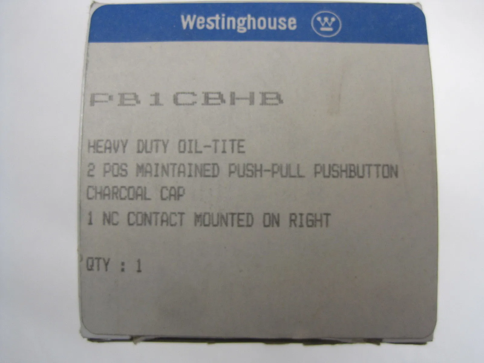 NEW WESTINGHOUSE PB1CBHB PUSH-PULL BUTTON WITH CONTACT