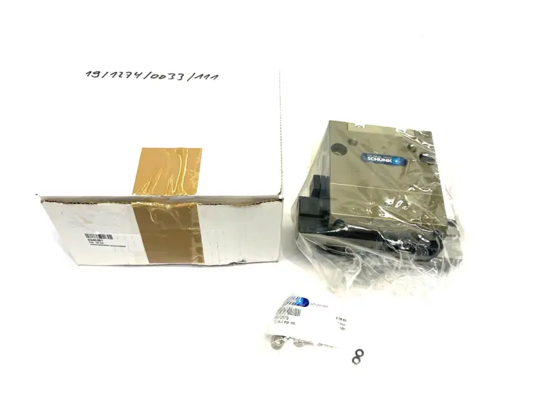 Used SCHUNK UNIVERSAL GRIPPER 23.5MM STROKE PER JAW SIZE: 100, PGF 100-AS Parts (Hydraulics and Pneumatics) | Maverick Industrial Sales #1100425