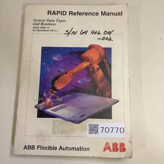 Used ABB 3HAC 0966-13 Manuals Michigan US | Ideal Machinery #567368