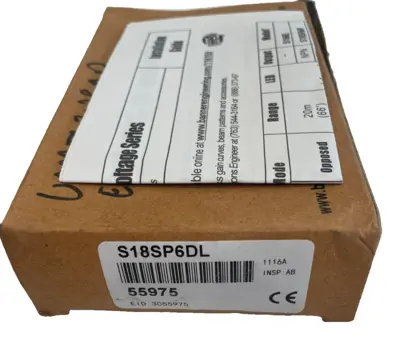 NEW BANNER ENGINEERING S18SP6DL SENSOR 55975