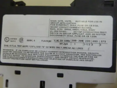 USED SIEMENS 3RV1 011-1EA10
