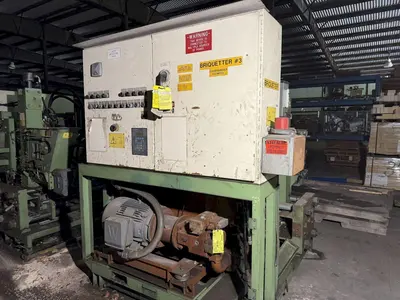 HERTWICH ENGINEERING MODEL #HE-300-30/A SWARF PUCK BRIQUETTER PRESS MACHINE: STOCK #23345