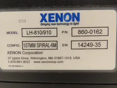 Xenon LH-810/910 RC 800 UV Vis Pulsed Lighting System Air Cleaner