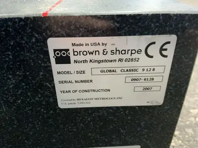 Used 2007 BROWN & SHARPE GLOBAL CLASSIC 9128 Coordinate Measuring Machines Ohio US | HGR 24 #1505777