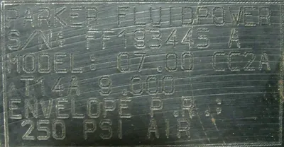 NEW PARKER 07.00 CC2AT14A 9.000 CYLINDER 0700CC2AT14A9000