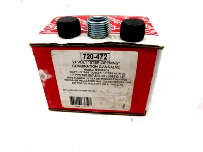 NEW ROBERTSHAW 720-472 GAS VALVE 24 VOLT 720472