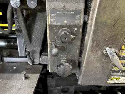 12" X 12" HYD-MECH MODEL #H-12A AUTOMATIC FEED HORIZONTAL SAW PLC-100 CONTROLS & NESTING: STOCK #23723